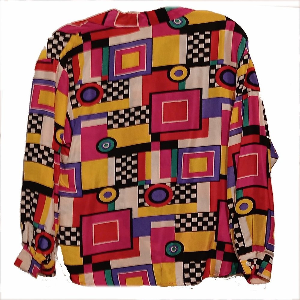 Mens Silk Vintage Guess by Georges Marciano Multi Color Size Medium - Picture 2 of 6